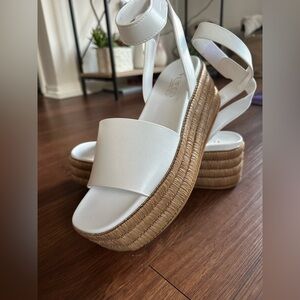 Franco Sarto White Sandal Wedge
